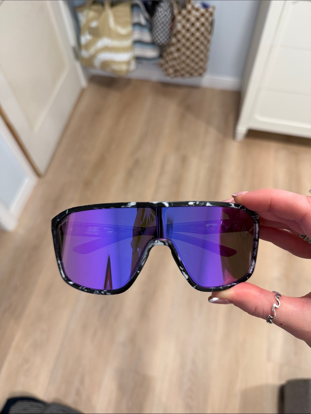 Men's Smith Boomtown Sunglasses with Purple Mirrored Lenses